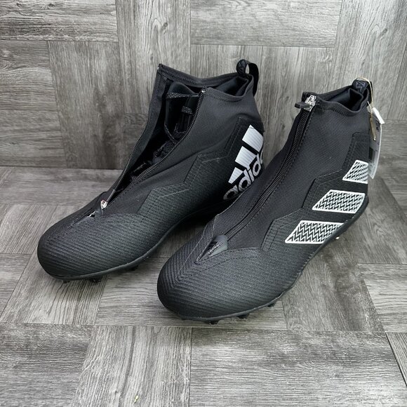 Adidas Nasty 2.0 Men's size 13.5 Black Zip Up Football Cleats - Picture 6 of 8